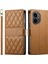 Honor 400 5g Eşkenar Dörtgen Dikişli Cüzdan Standı Deri Telefon Kılıfı Kayışlı (Yurt Dışından) 1