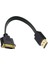 Hdmı Erkek To DVI 24+5 Dişi Slim Yassı Çevirici Kablo 30 cm 4