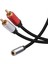 3.5 mm Stereo To 2x Rca Audio Ses Kablosu Amplifikatör Için Kablo 2