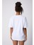Paciencia Baskılı Oversize Pamuklu Beyaz Kadın T-Shirt 2