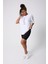Karma Baskılı Oversize Pamuklu Beyaz Kadın T-Shirt 3