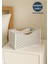 (3 Adet) Alas Tahta Saplı Kumaş Kutu Organizer/düzenleyici 32X17X18CM 1