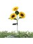 Solar Bahçe Işıkları Güneş Enerjili Ayçiçeği LED Aydınlatma 3 Yapraklı,solar Sunflower Lights(2 Adet) 1
