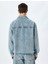 Yeni Sezon Pamuklu Uzun Kollu Kapaklı Cep Detaylı Oversize Denim Ceket 4
