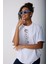 Balance Yazı Baskılı Oversize Pamuklu Kadın T-Shirt 1