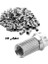 50 Adet F Konnektör Rg6/u4 Uydu Anten Kablosu Jakı Standart 18 mm (Gümüş) 1