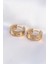 316L Çelik Gold Renk Zirkon Taşlı Minimal Model Halka Küpe 1