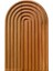 Ahşap Oymalı Yarım Gökkuşağı Dekoratif Sunum Tepsisi | Sunumluk Koyu Renk 23X14CM 1