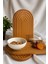 Ahşap Oymalı Yarım Gökkuşağı Dekoratif Sunum Tepsisi | Sunumluk Koyu Renk 23X14CM 2