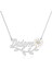 Mineli Papatya Isimli Beyaz Gümüş Kolye 3