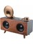 Bluetooth Nostalji Speaker Radyo Gramofon Ahşap Renk Vintage 3