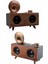 Bluetooth Nostalji Speaker Radyo Gramofon Ahşap Renk Vintage 4