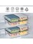 6 Adet 1,3 Litre ve 3 Adet 4 Litre Freshkeep Buzdolabı Organizer Mikrodalga ve Difrize Uygun Saklama Kabı 4
