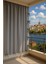 Balkon Perdesi Bağcıklı Ölçü Seçenekli Gri 1