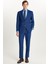 Erkek Slim Fit Mono Yaka Likralı Esnek Kumaş Indigo Takım Elbise 1