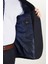 Erkek Slim Fit Mono Yaka Likralı Esnek Kumaş Lacivert Takım Elbise 4
