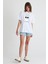 No Probllama Yazılı Lama Karikatür Baskılı Oversize Pamuklu Beyaz Unisex T-Shirt 1