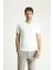 V Yaka Slim Fit Dar Kesim Süprem Pamuklu Tişört 3