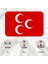 Üç Hilal Osmanlı Devleti Bayrağı Pleksi Panjur Arması I Universal Vidalı Oto Panjur Süsü I Araba Panjur Süsü 2