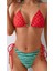 Kapruz Detaylı Üçgen Bikini Moda Bağcıklı Sevimli Detaylı Baskı Bikini Mayo 1