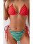 Kapruz Detaylı Üçgen Bikini Moda Bağcıklı Sevimli Detaylı Baskı Bikini Mayo 3