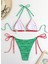 Kapruz Detaylı Üçgen Bikini Moda Bağcıklı Sevimli Detaylı Baskı Bikini Mayo 4