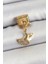 316L Çelik Sallantılı Zirkon Taşlı Balık Kuyruğu Model Gold Renk Nomination Charm 1