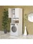 Papatya Çamaşır Makinesi Dolabı, Banyo Dolabı, 4 Raflı, Kapaklı, Beyaz Dolap 2