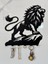 Heybetli Kükreyen Aslan Kral Metal Duvar Anahtar Askısı Anahtarlık Ev Ofis Garaj Askılığı 23X23X2 cm 5