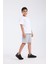 Erkek Çocuk Loose Fit Yarım Kollu T-Shirt Beyaz 5