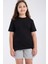 Kız Çocuk Regular Fit Yarım Kollu T-Shirt Siyah 3