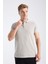 Erkek Regular Fit Polo T-Shirt Gri 1