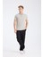 Erkek Regular Fit Polo T-Shirt Gri 2