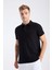 Erkek Regular Fit Polo T-Shirt Siyah 2
