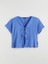 Yeni Sezon V Yaka Dokulu Onu Fiyonklu Muslin Bluz - S5QB37Z8 5