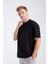 Erkek Loose Fit Yarım Kollu T-Shirt Siyah 1