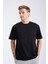Erkek Loose Fit Yarım Kollu T-Shirt Siyah 2