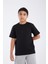 Erkek Çocuk Loose Fit Yarım Kollu T-Shirt Siyah 4