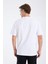 Erkek Loose Fit Yarım Kollu T-Shirt Beyaz 3
