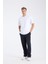 Erkek Loose Fit Yarım Kollu T-Shirt Beyaz 5