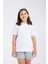 Kız Çocuk Regular Fit Yarım Kollu T-Shirt Beyaz 1