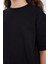 Kız Çocuk Crop Yarım Kollu T-Shirt Siyah 5