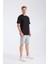 Erkek Loose Fit Yarım Kollu Kalın T-Shirt Siyah 3