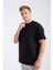 Erkek Loose Fit Yarım Kollu Kalın T-Shirt Siyah 4