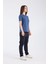 Kadın Regular Fit Yarım Kollu T-Shirt Indigo 2