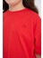 Kız Çocuk Crop Yarım Kollu T-Shirt Kırmızı %100 Pamuk 3