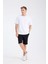 Erkek Loose Fit Yarım Kollu İnce T-Shirt Beyaz %100 Pamuk 3