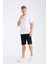 Erkek Loose Fit Yarım Kollu İnce T-Shirt Beyaz %100 Pamuk 4