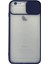 iPhone 6 Kılıf Palm Buzlu Kamera Sürgülü Silikon - Lacivert - PZRCR5780-9206 1