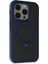 iPhone 15 Pro Zorda Airbag Magsafe Standlı Kapak - Lacivert - PZRCR9630-5784 1